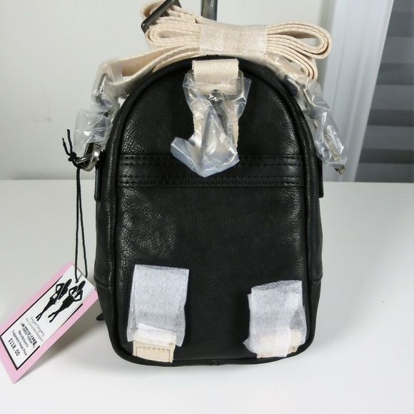 LOLA Stargazing Convertible Mini Black Leather Backpack NWT - Picture 5 of 16
